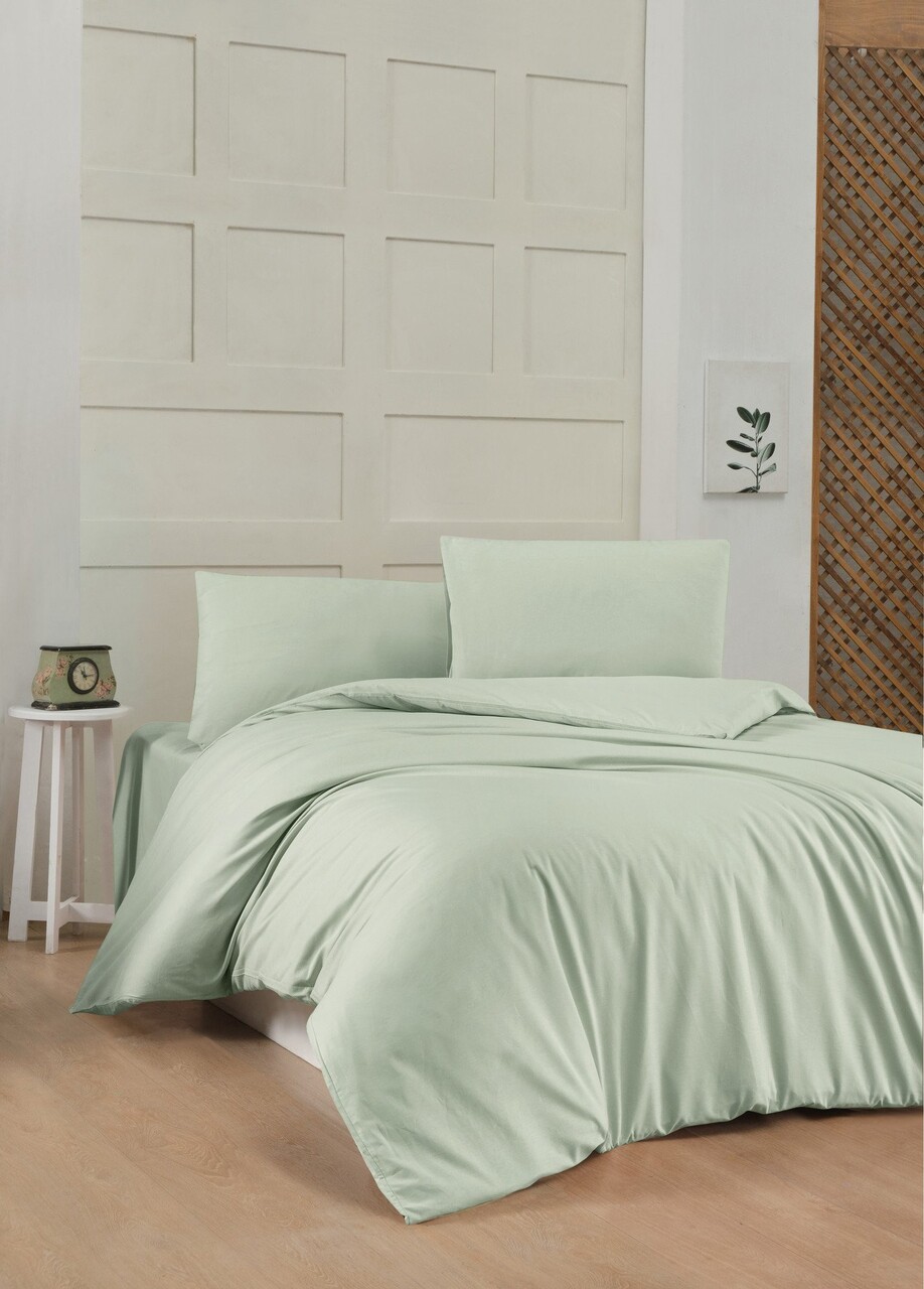 Lenjerie de pat pentru o persoana (DE), L'essentiel Maison, Light Green, Verde deschis - imagine 4